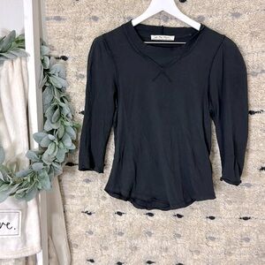 We The Free Black Long Sleeve Tee with Princess sleeves size xs